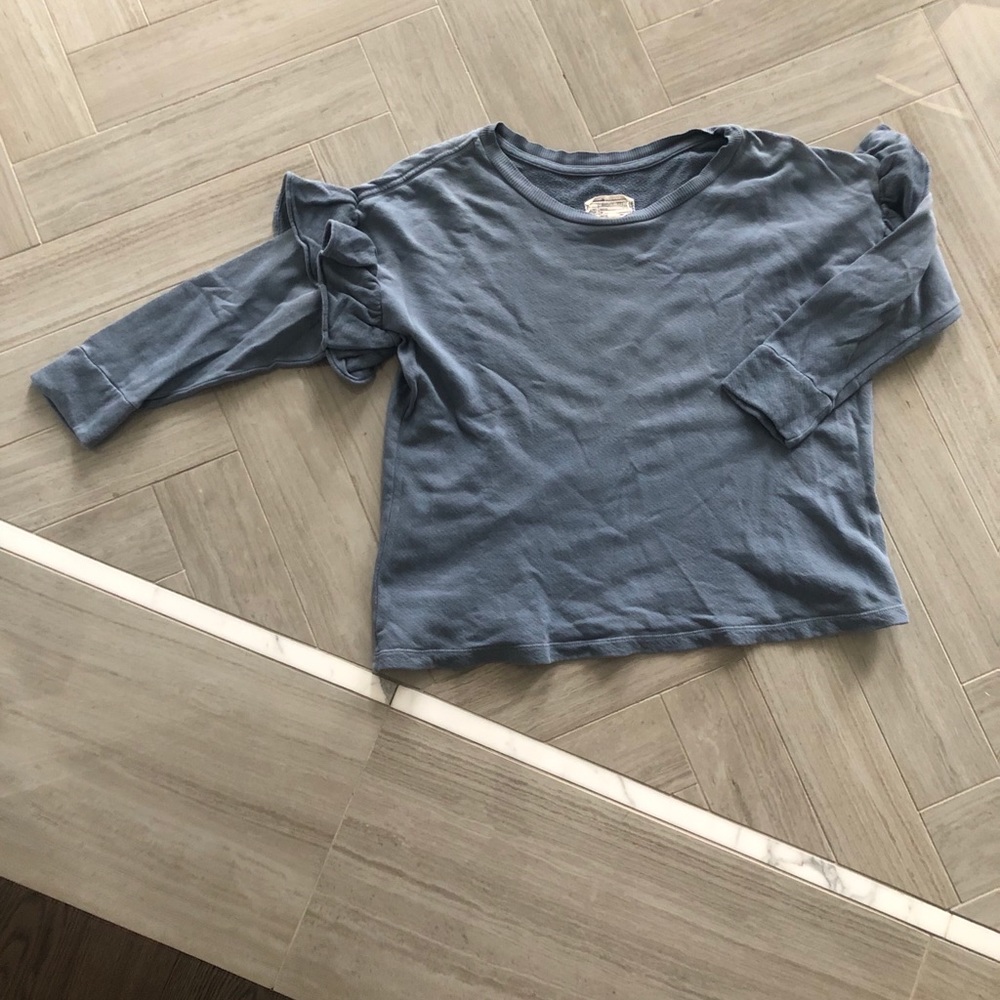 Current Elliot ruffle sleeve sweatshirt